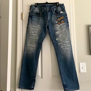 Buffalo Embellished and Distressed Jeans